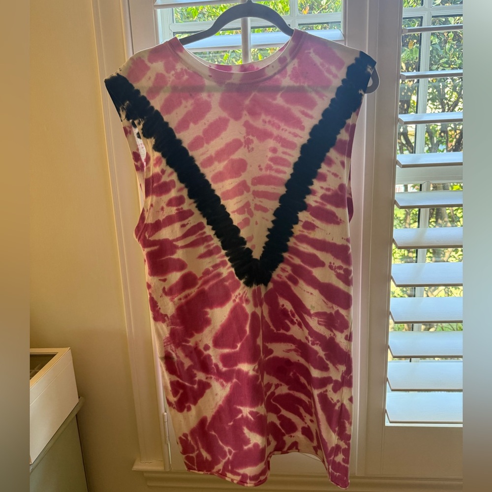 IRO Pink and Cream Tie-Dye Dress